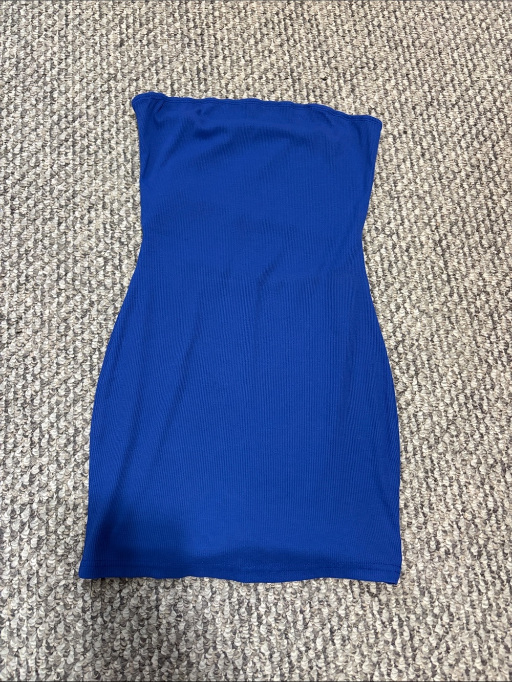 Strapless Royal Blue Bodycon Dress, back is cut out
